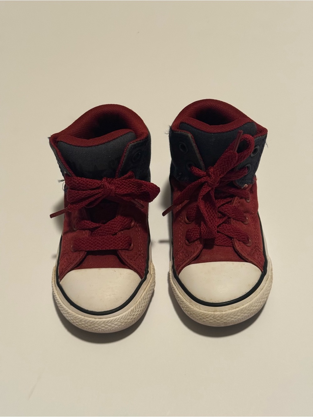 Converse All Star Burgundy and Navy High-Top Sneakers Kids Size 7